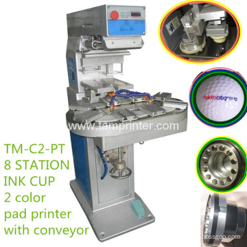 TM-C2-P dois cor tinta impressora da almofada copo com transportador